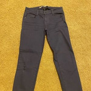 Navy distressed denim